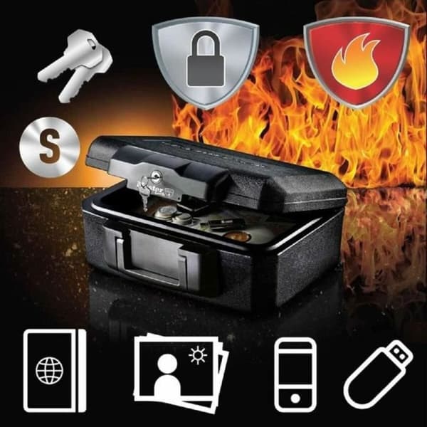 Tallelokero Master Lock L1200 36 x 28,5 x 15,5 cm Musta