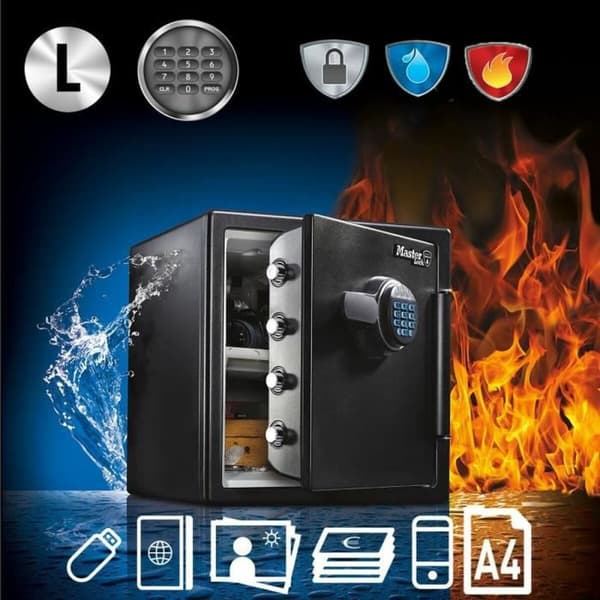 Kassakaappi elektronisella lukolla Master Lock CHW30300EURHRO 10 L
