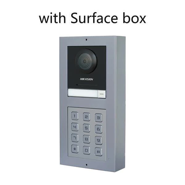 Hikvision Dørklokke, Flersproget Support, POE Funktionalitet,med Surface-boks