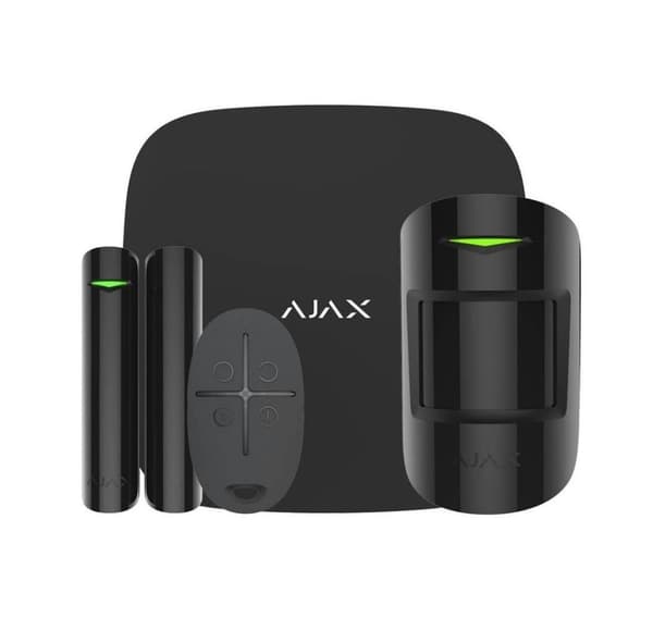 Hälytysturva-aloituspakkaus/musta 38169, Ajax