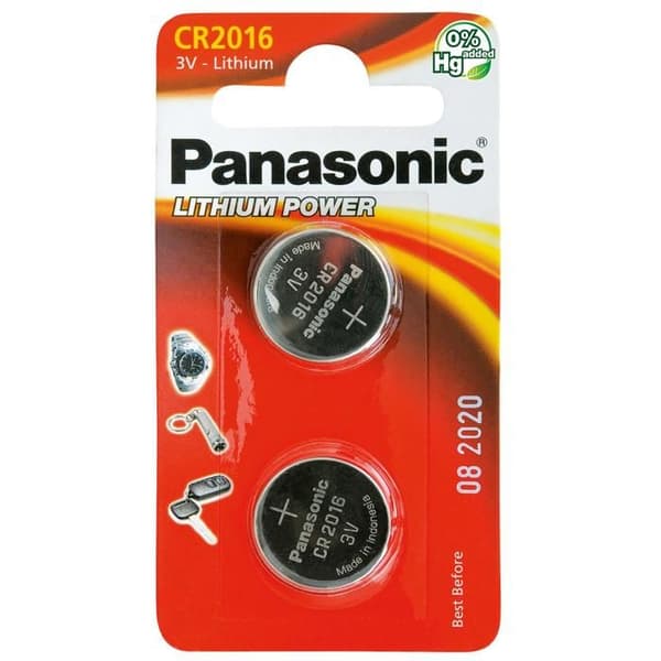 Batterier - PANASONIC - CR 2025 - Litium 3V - Blister med 2 - Hög kvalitet