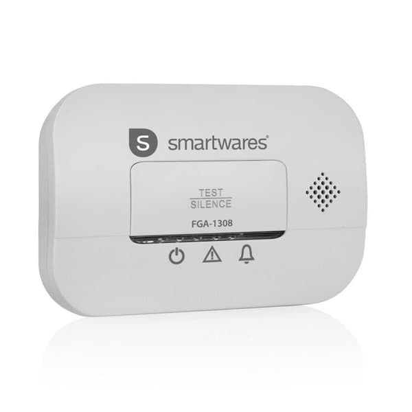 Kulilte-detektor Smartwares Hvid