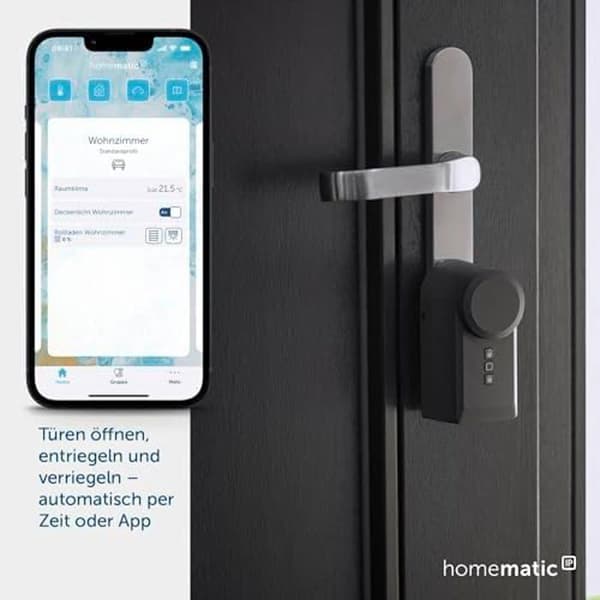 Smart lås - HOMEMATIC - HmIP-DLD-A - Antracit - Fjärrkontroll - Trådlös