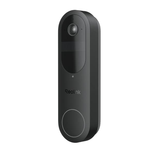 Videodörrklocka, 2K HDR-upplösning, Bred 180° synfält,Svart dörrklocka