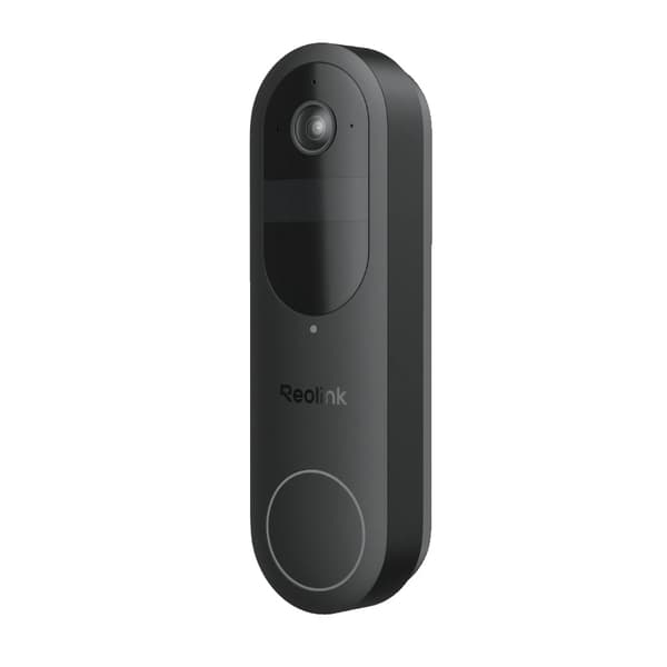 Videodörrklocka, 2K HDR-upplösning, Bred 180° synfält,Svart dörrklocka