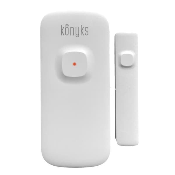 Konyks Senso Charge 2 - Batteridriven Wi-Fi-öppningsdetektor för dörr och fönster, 1 års batteritid, Smartphone-aviseringar