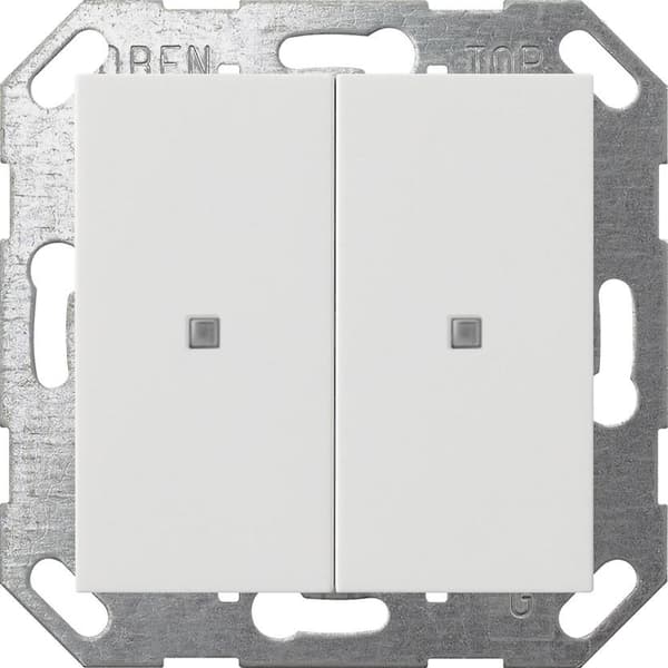 GIRA-painikeanturi 2x KNX ONE System 55 puhtaanvalkoinen matta 517327