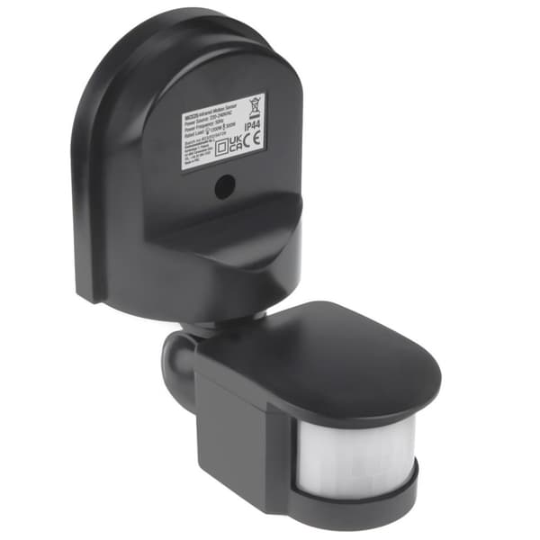 Maclean MCE25 GR seinälle asennettava 180° liike- ja hämärätunnistin, 1200 W max, harmaa