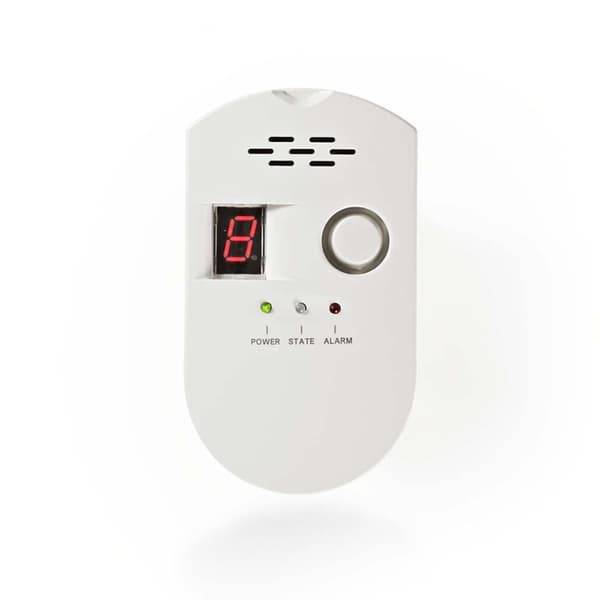 Nedis DTCTG10CWT gasdetektor LPG, Naturgas Hvid