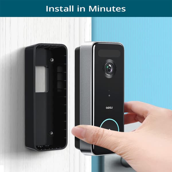 Videodörrklocka, 5MP Ultra HD, Trådlös Anslutning, Tvåvägsljud