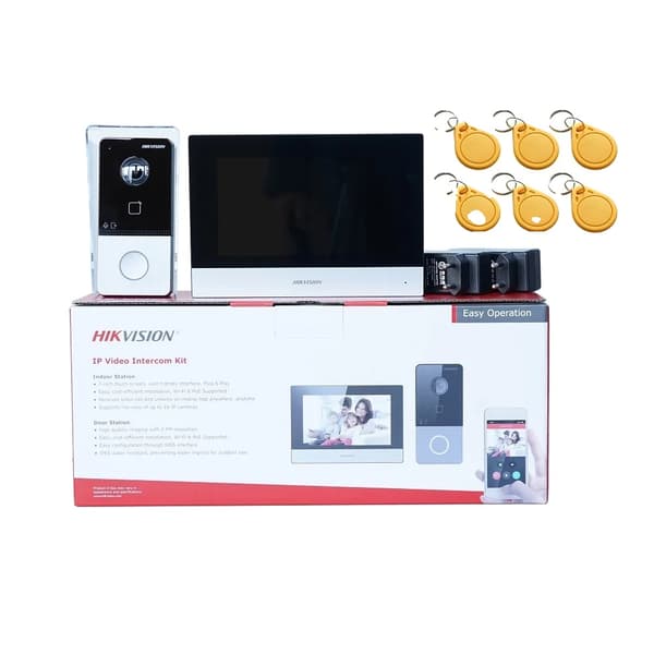 Video Intercom Kit, Kablet Forbindelse, Håndfri Betjening, Vandtæt Design,KIT med regnslag