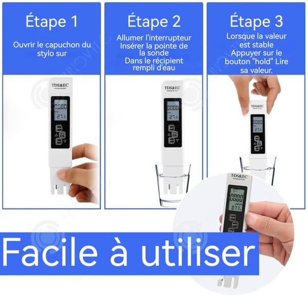 INN Stylo kvalitetskontroll av vatten detektor mineraltestare hög precision test TDS/temperatur/fahrenheit/konduktivitet