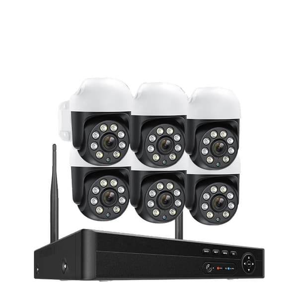 Overvågningskamera System, 4MP Video Kvalitet, Automatisk Sporing, 1T, 8CH NVR 6 kamera