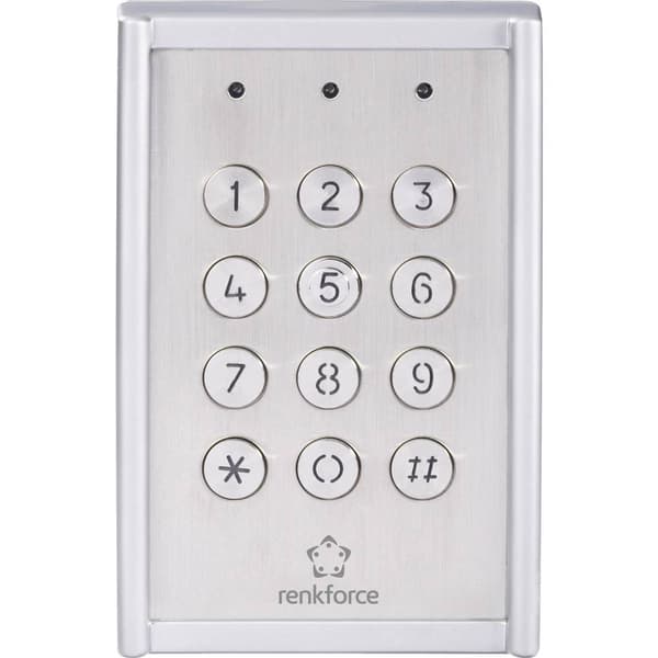 Renkforce 751624 Kodlås Utanpåliggande IP65 med upplyst knappsats