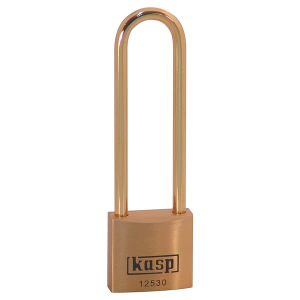 Kasp K12530L70BD Hänglås 30 mm Ny låsning Guldgul Nyckel