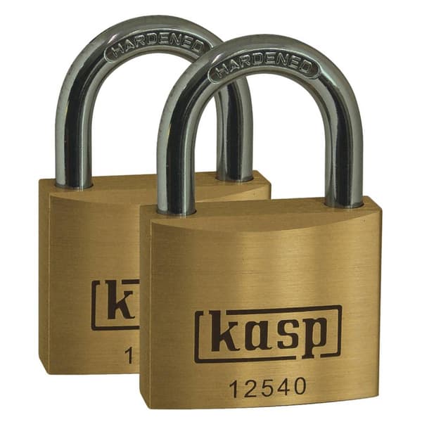 Kasp K12525D2 Hänglås 25 mm Lika låsning Guldgul Nyckel