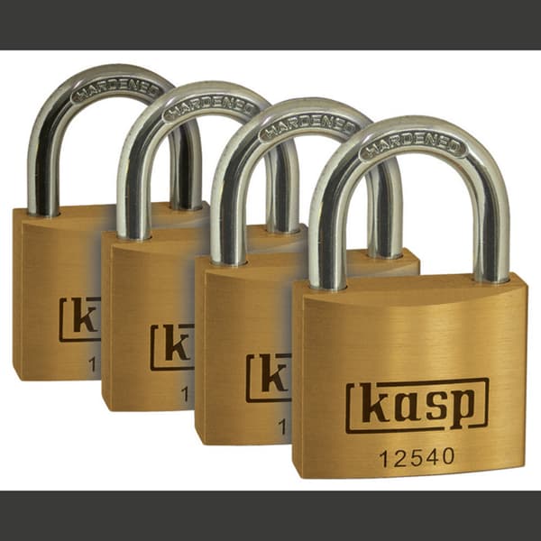 Kasp K12520D4 Hänglås 20 mm Lika låsning Guldgul Nyckel