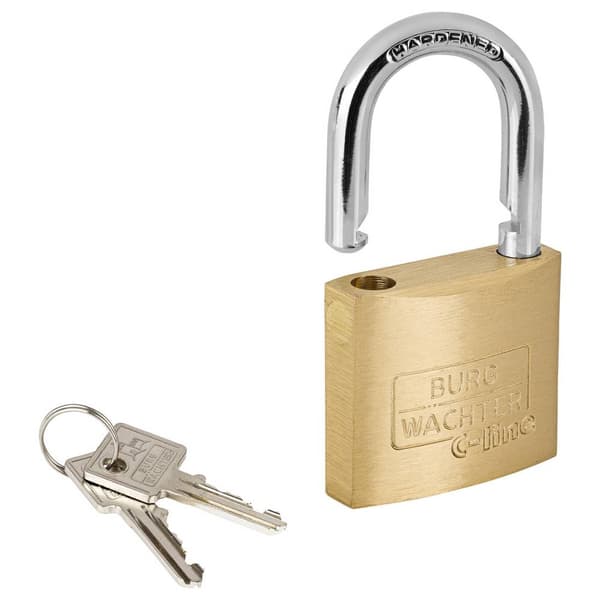 Burg Wächter 4er Set Set Quadro 222 40 SB Hänglås Lika låsning Mässing Nyckel