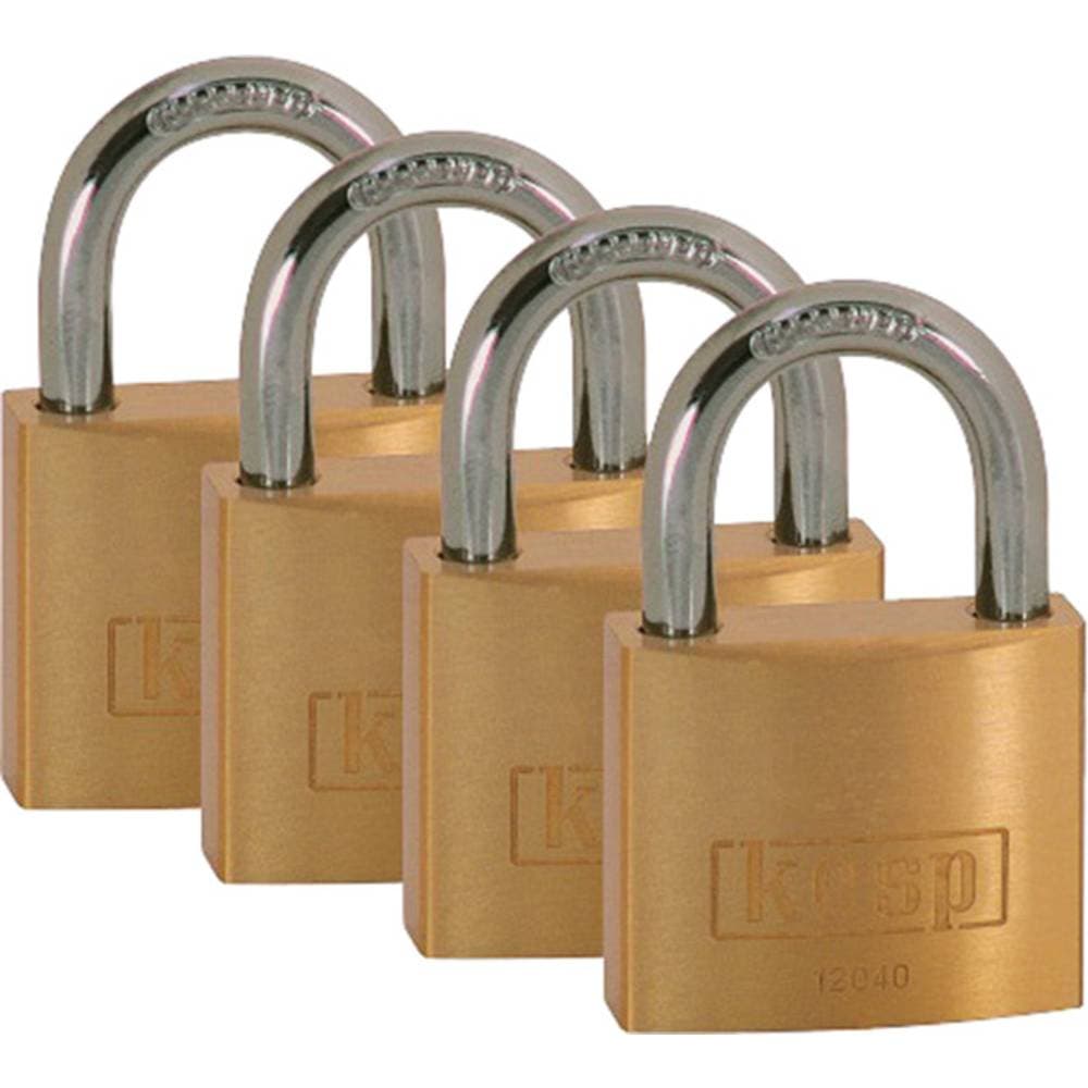 Kasp K12040D4 Hänglås 40 mm Guldgul Nyckel