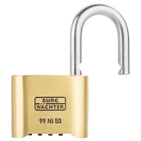 Burg Wächter No. 99 Ni 50 SB Hänglås Mässing Kombination