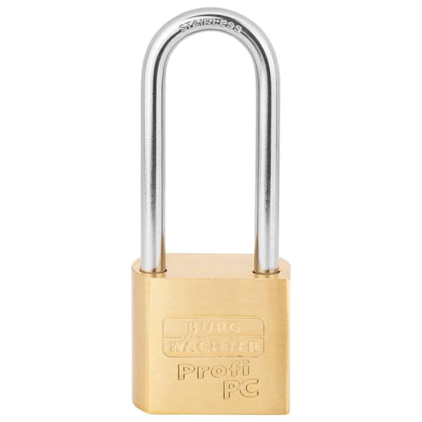 Burg Wächter 116 PC 50 HB 80 Niro Hänglås Mässing Profilcylinder-hänglås