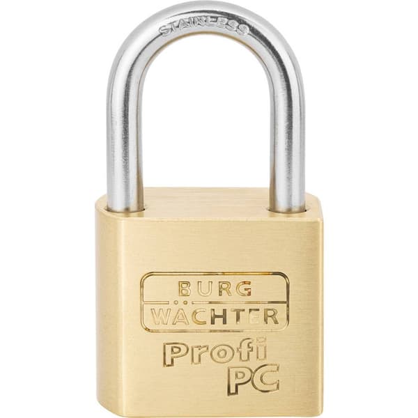 Burg Wächter 116 PC 50 Niro Hänglås Mässing Profilcylinder-hänglås