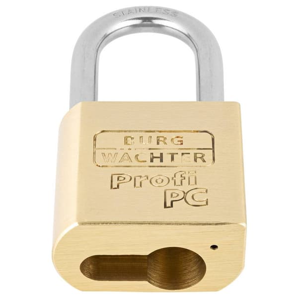 Burg Wächter 116 PC 50 Niro Hänglås Mässing Profilcylinder-hänglås
