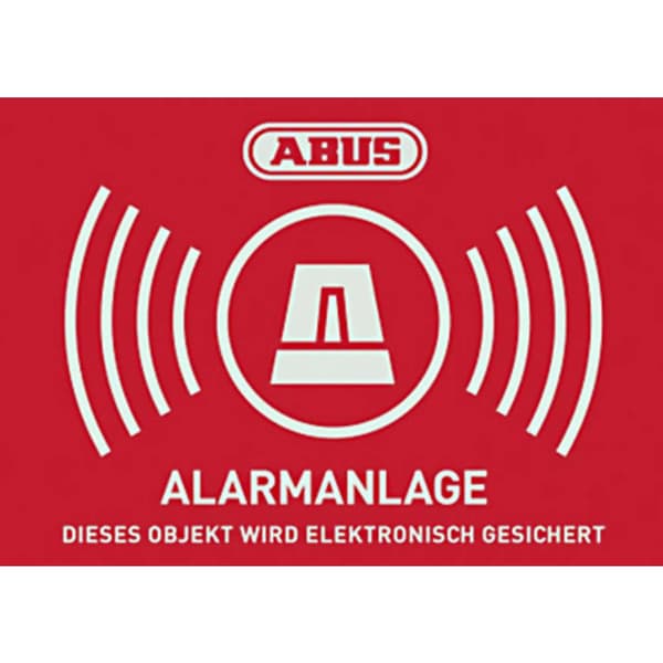 ABUS AU1423 Varningsdekaler Larmsystem Språk Tyska (B x H) 74 mm x 52.5 mm
