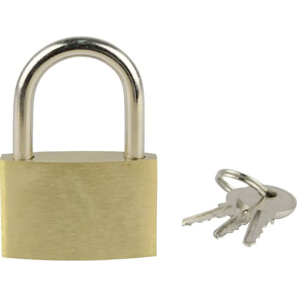 Brüder Mannesmann M 413-35 Hänglås 32 mm Ny låsning Guldgul Nyckel