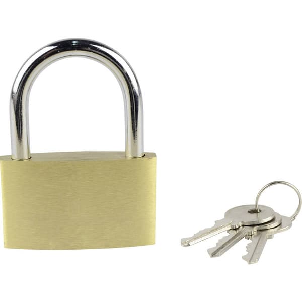 Brüder Mannesmann M 413-50 Hänglås 50 mm Ny låsning Guldgul Nyckel