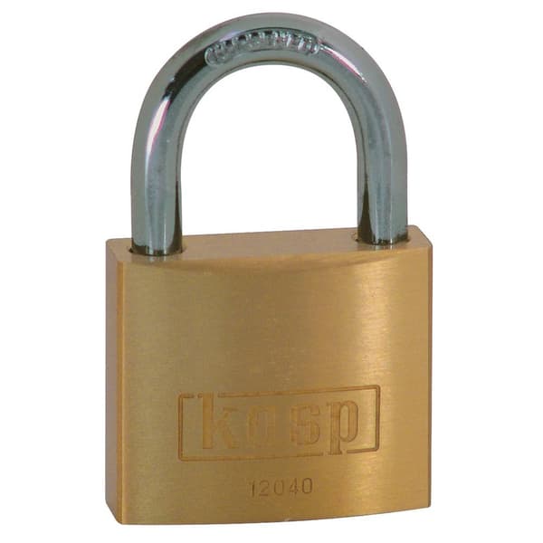 Kasp K12040A1 Hänglås 40 mm Lika låsning Guldgul Nyckel
