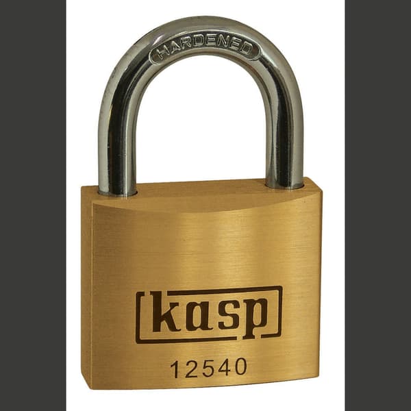Kasp K12530 Hänglås 30 mm Ny låsning Guldgul Nyckel