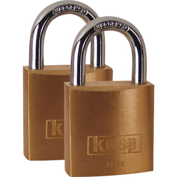 Kasp K12030D2 Hänglås 30 mm Guldgul Nyckel
