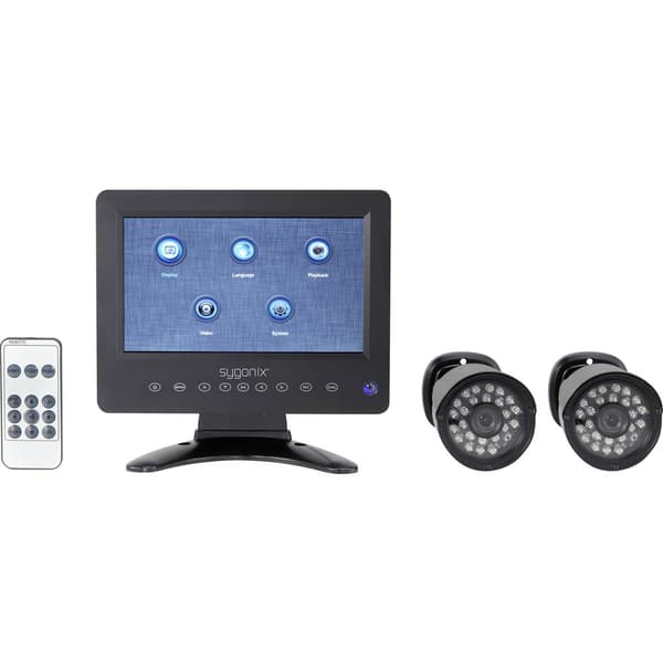 Sygonix SY-4600588 AHD Övervakningskameraset 2 kanaler med 2 kameror 1280 x 720 pixel