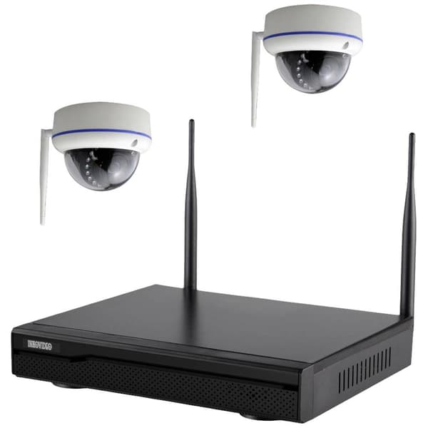 Inkovideo INKO-22M2D i22m2d WiFi IP-Övervakningskameraset 4 kanaler med 2 kameror 1920 x 1080 pixel