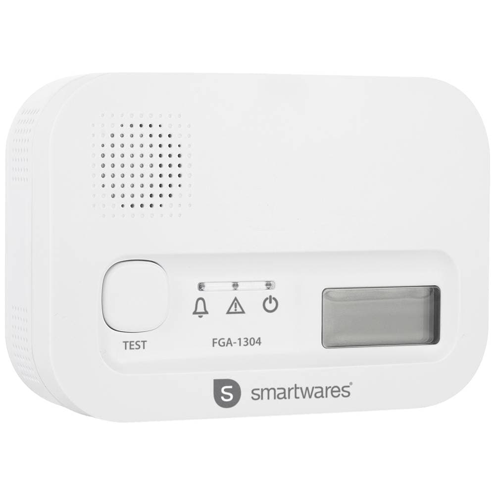 Smartwares FGA-13041 Gasdetektor batteri Detektering Kolmonoxid