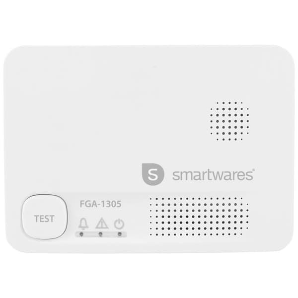 Smartwares FGA-13051 Kolmonoxid-detektor inkl. 5 års batteri batteri Detektering Kolmonoxid