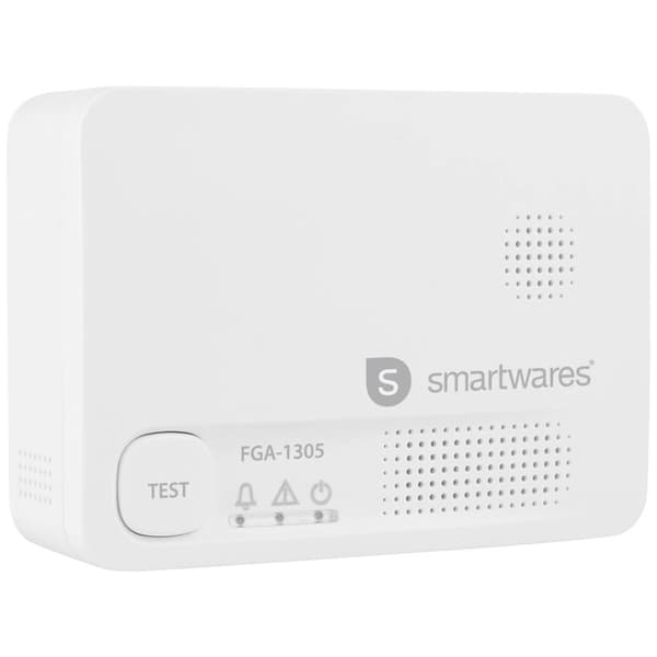 Smartwares FGA-13051 Kolmonoxid-detektor inkl. 5 års batteri batteri Detektering Kolmonoxid Vit