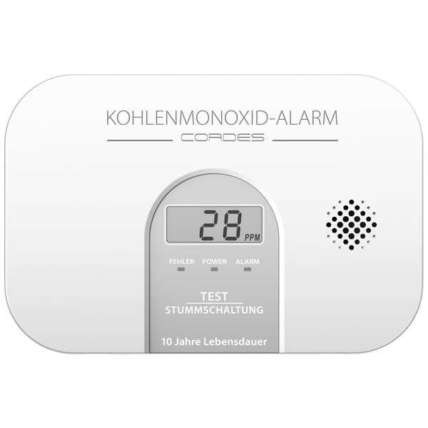 Cordes Haussicherheit CC-4100 Kolmonoxid-detektor batteri Detektering Kolmonoxid