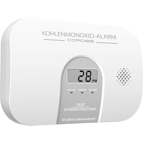 Cordes Haussicherheit CC-4100 Kolmonoxid-detektor batteri Detektering Kolmonoxid