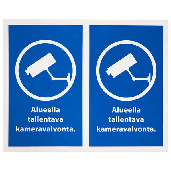 Tarmo kameravalvonta ikkunatarrat, 3 arkkia