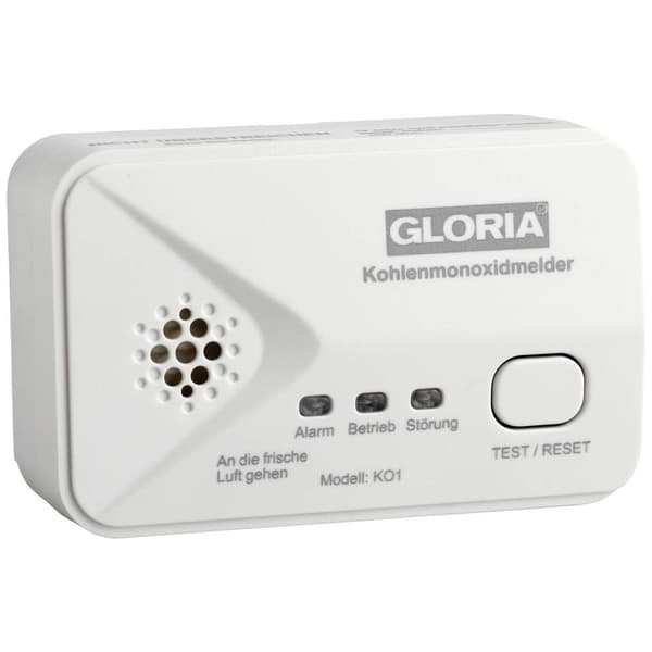 Gloria KO1 Kolmonoxid-detektor batteri Detektering Kolmonoxid