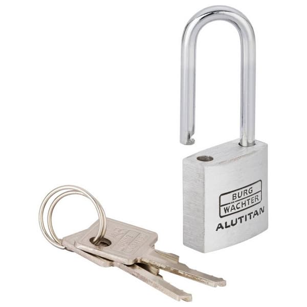 Burg Wächter 36141 Hänglås 20.90 mm Lika låsning Aluminium Nyckel