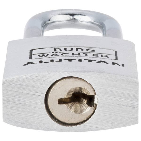 Burg Wächter 36141 Hänglås 20.90 mm Lika låsning Aluminium Nyckel