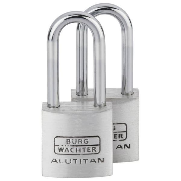Burg Wächter 36141 Hänglås 20.90 mm Lika låsning Aluminium Nyckel