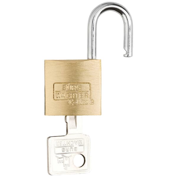 Burg Wächter 2961 Hänglås 25.00 mm Ny låsning Mässing Nyckel