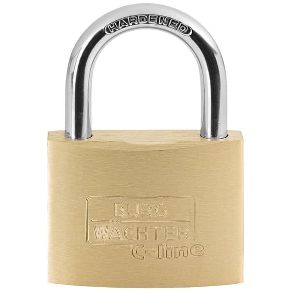 Burg Wächter 3031 Hänglås 60.00 mm Ny låsning Mässing Nyckel