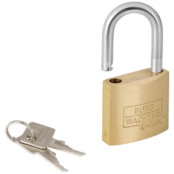 Burg Wächter 3041 Hänglås 25.00 mm Ny låsning Mässing Nyckel