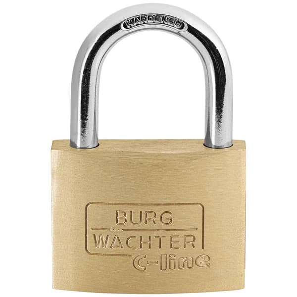 Burg Wächter 3061 Hänglås 45.00 mm Ny låsning Mässing Nyckel