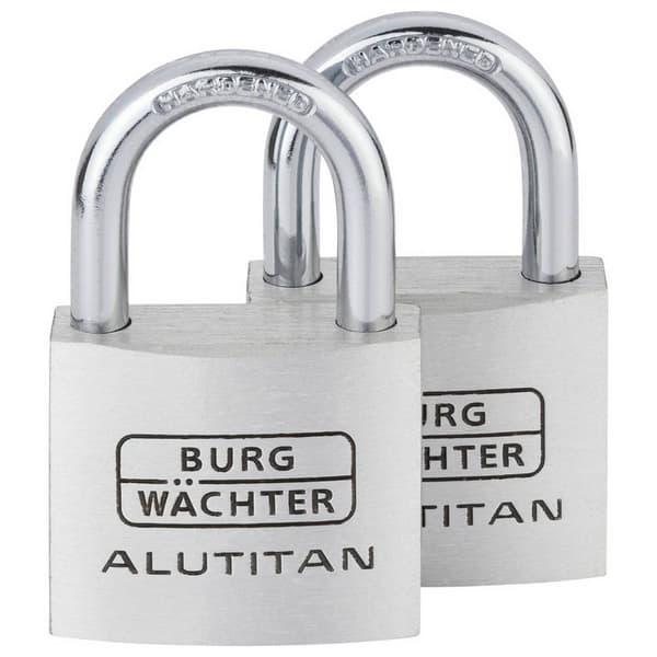 Burg Wächter 36161 Hänglås 40.00 mm Lika låsning Aluminium Nyckel